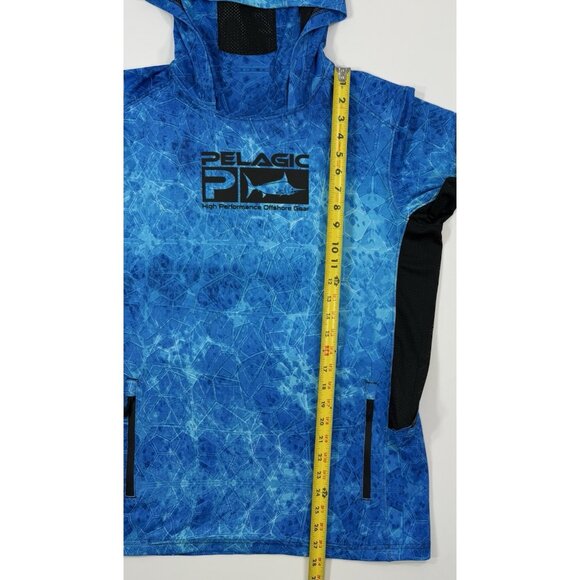 Pelagic Mens Exo Tech Hoodie Sz Small Pullover Fishing Long Sleeve Face Mask UPF - Picture 12 of 12